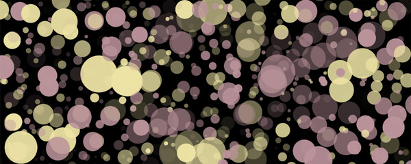 Multicolored translucent circles on a dark background. vector eps 10