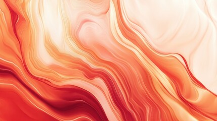Obraz premium Abstract Red and Orange Fluid Waves with Soft Gradient Background