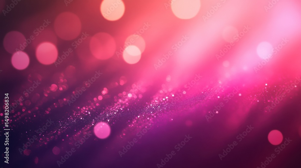 Poster ethereal pink and purple bokeh patterns with sparkling light effects