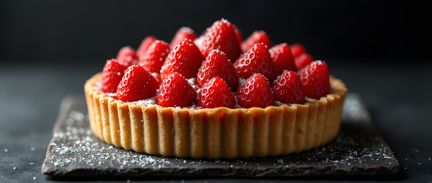 Pr&eacute;sentation de tarte aux fraises 
