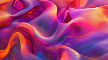 Obraz premium Abstract Colorful Waves of Fabric Flowing in Vibrant Patterns