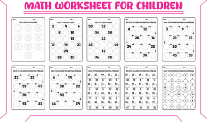 Printable fun math worksheet for children
