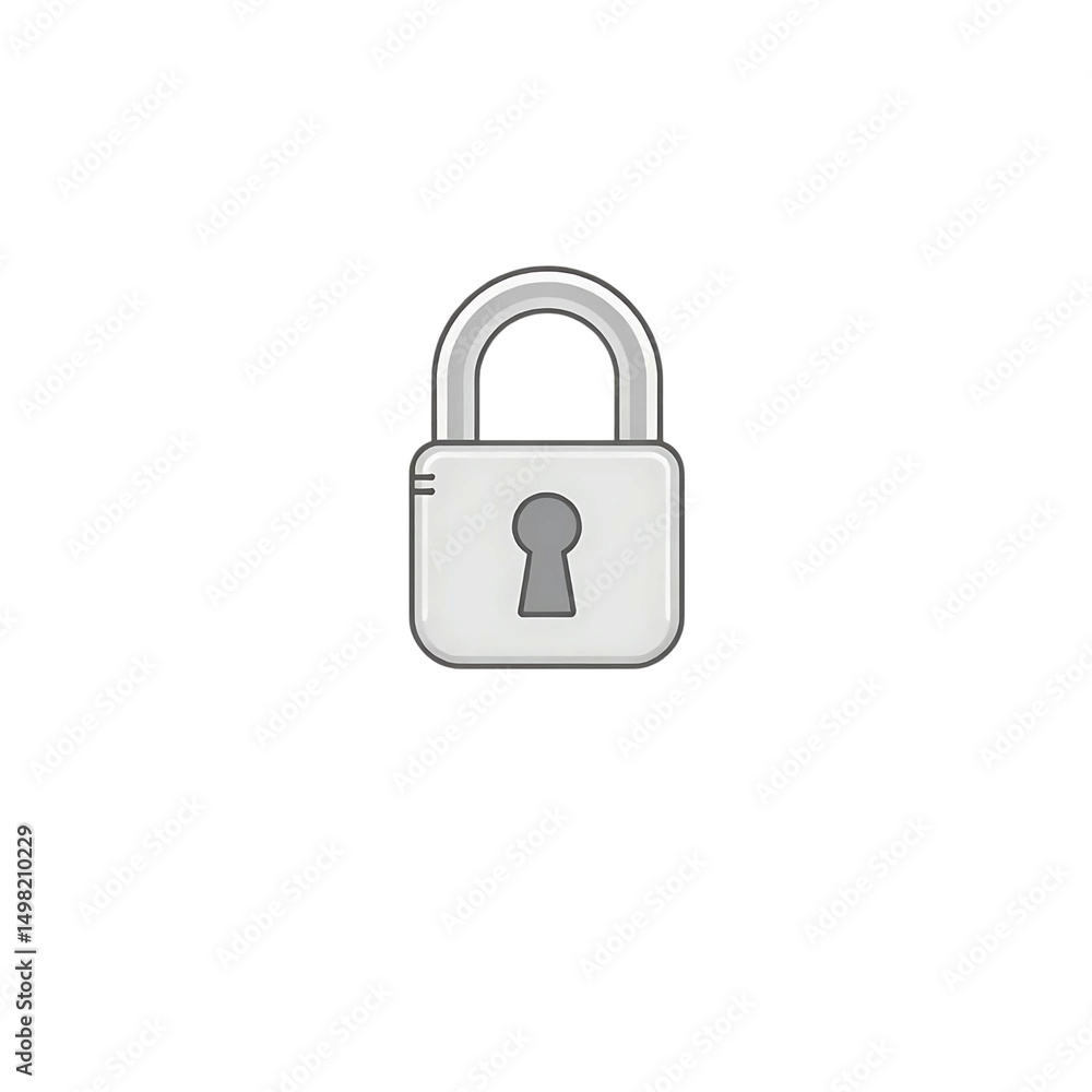 Aufkleber secure lock: this image captures the essence of protection and confidentiality through a classic loc