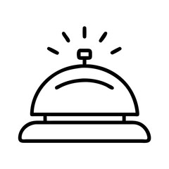 A simple graphic of a service alert device with radiating lines above it on a white background