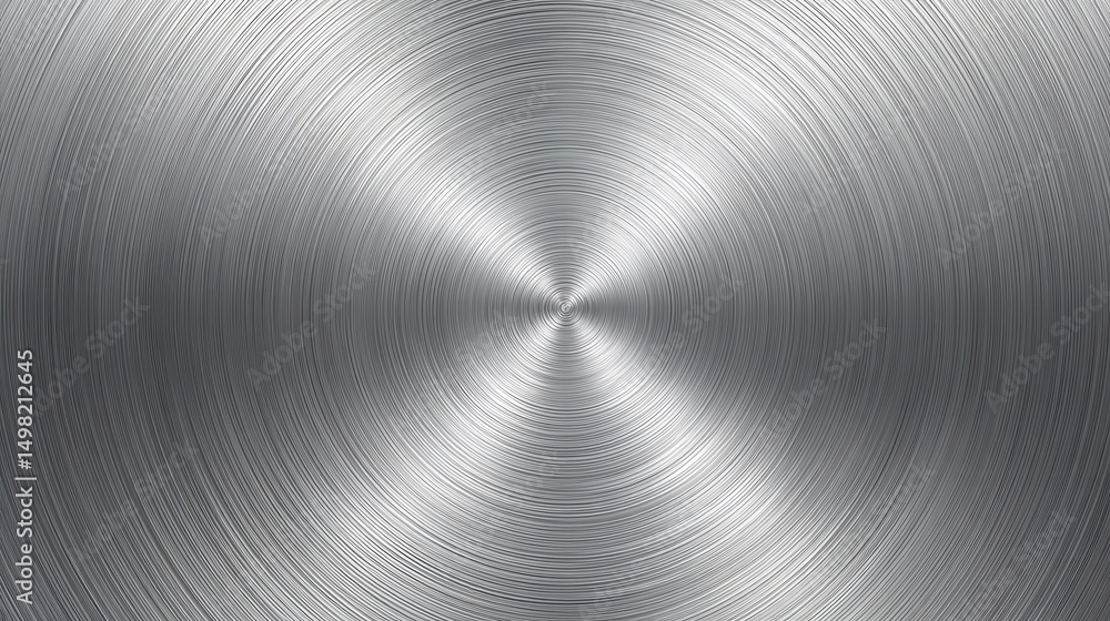 Aufkleber concentric circles emanating from the center form a brushed metal texture, creating a polished and r