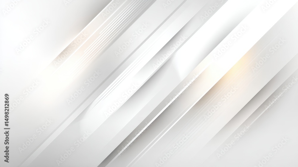 Poster sleek white backdrop featuring diagonal golden tinted lines generating dynamic visual depth. minimal