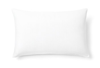 A white pillow on a white background.
