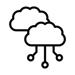 Hybrid Cloud line icon