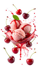 cherry ice cream PNG