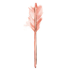 Artistic Arrow with Expressive Brush Strokes in Pas Isolated on Transparent Background