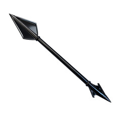 Sleek Arrow with Contemporary Polished Finish Isolated on Transparent Background