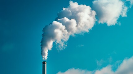 Thick white smoke rising against a plain isolated background