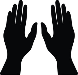 Obraz premium silhouette of hands praying 