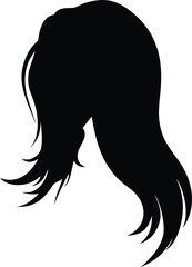 woman hairstyle logo silhouette vector illustratio