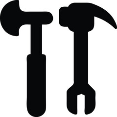wrench and hammer tool icon 