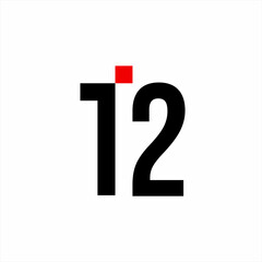 T 12 logo design is simple and elegant.