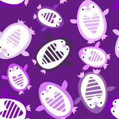 Christmas animals seamless penguin pattern for wrapping paper and fabrics