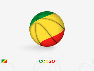 Fototapeta premium Congo Basketball Concept with National Flag Design.