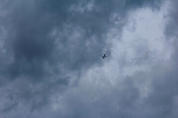 Dramatic Dark Gray Storm Clouds Forming in Overcast Sky Creating Moody Atmospheric Backdrop