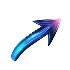 Modern Arrow with Dynamic Gradient Transitions in E Isolated on Transparent Background