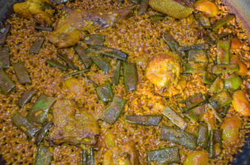 Valencian paella, a typical dish from Valencia, is one of the best-known dishes in Spanish cuisine