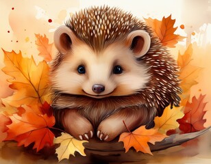 Aquarell Igel