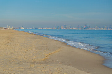 View of Saler Beach, Valencia, Spain