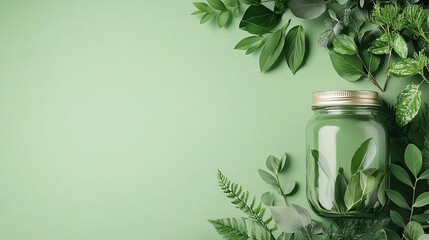 Nature's Serenity: Botanical Jar