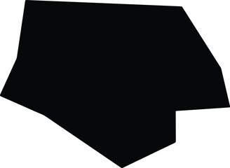 Ashe United States silhouette map