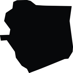 Ashaiman Municipal Ghana silhouette map