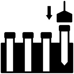 Pile mini illustration glyph icon, use for civil engineering, industry, construction, UI, UX kit, app and web development, digital or print.