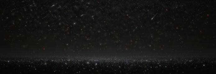 Fototapeta premium Dense field of shimmering stars against a deep, inky black backdrop , sparkle, stellar, celestial