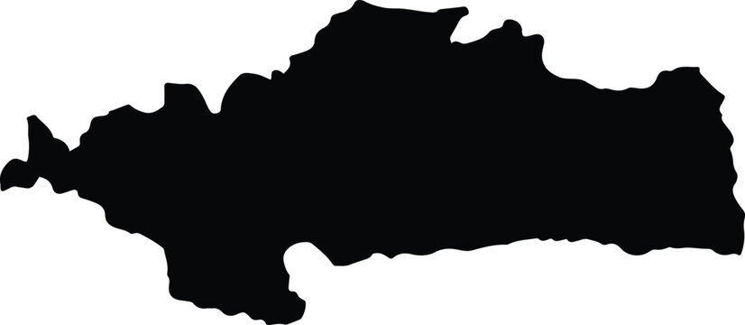 Arrondissement de Jacmel Haiti silhouette map