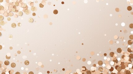 Ivory surface with fine foil accents in rose gold and champagne leaves refined space in the center for classy text overlays.