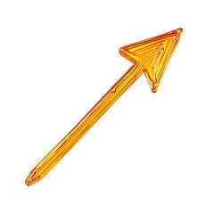 Minimalistic Arrow with a Refined Outline in Vibran Isolated on Transparent Background