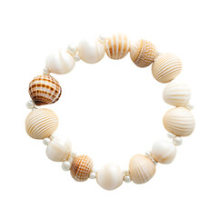 Trendy Shell Bracelet with Minimalist Arrangement Isolated on Transparent Background