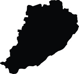 Ariyalur India silhouette map