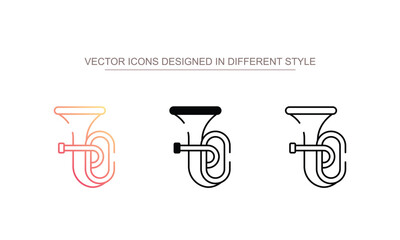 Tuba icon design with white background stock illustration