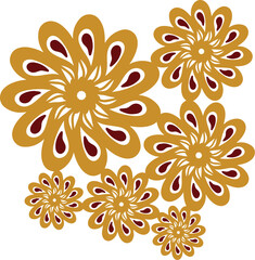 beautiful floral ornament vector illustration design element