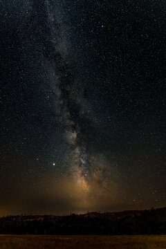 The Milky Way dominates the stary summer sky over Custer State Park in South Dakota.