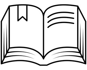 book hand drawing minimalist element illustration