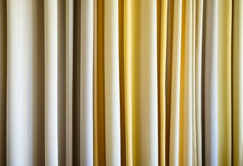 Fototapeta premium A close up of a white curtain in a room.