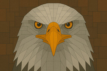 Eagle. Geometric shape pattern.