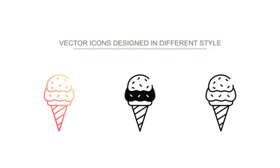 Ice Cream icon design with white background stock illustration