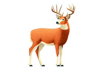 Fototapeta premium A majestic deer with intricate patterns standing against a black background perfect for nature