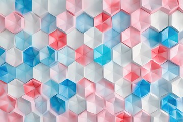 Obraz premium Abstract geometric honeycomb pattern in soft pastel colors