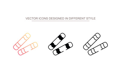 Stick icon design with white background stock illustration