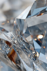Diamond Crystal Shine Reflection Macro Brilliance Surface Luxury Detail Transparent Texture Beauty Colors Gem Focus Prismatic Angles Sparkle Closeup Decor Materials Clarity Precious Facets