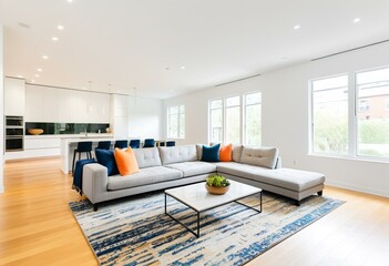 A living room filled with furniture and a flat screen television.