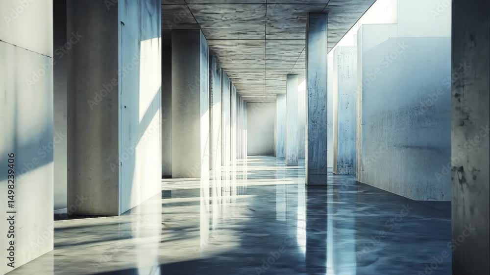 Aufkleber modern concrete structure: the image captures a modern architectural marvel of clean lines and geome